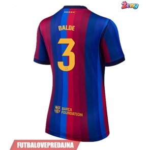 Lacne Ženy Futbalové dres Barcelona Alejandro Balde #3 2026-27 Krátky Rukáv - Domáci